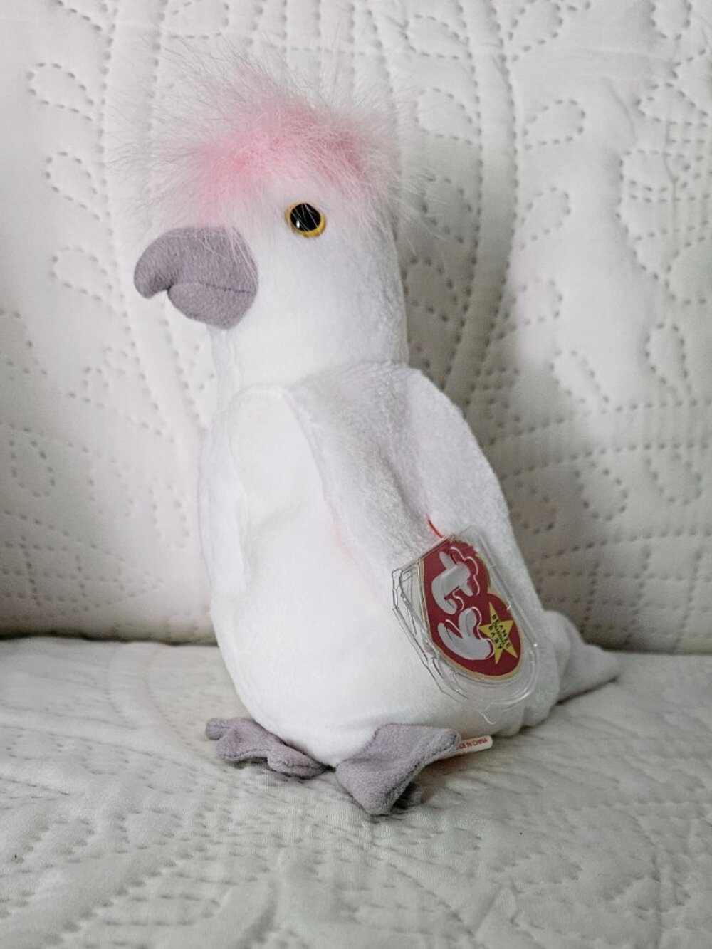 Ty Beanie Babies, Kuku, the Cockatoo, Retired (1998). New